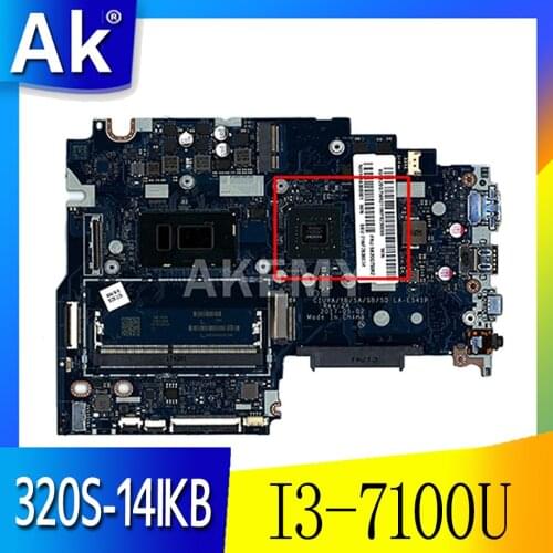 CPU I3-7100U for Lenovo 320S-14IKB notebook motherboard CIUYA/YB/SA/SB/SD LA-E541P DDR4 100% test work