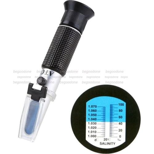 Handheld sodium chloride Salinity 0-10% Mariculture Salinometer Refractometer aquarium salinity test tools