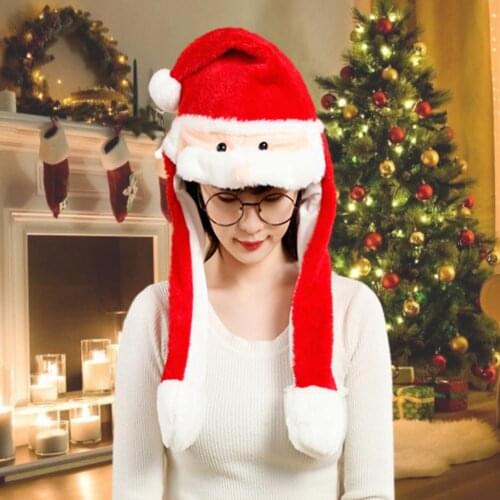 Rabbit Hat Moving Ears Cute Cartoon Toy Hat Kawaii Funny Hat Birthday Gift Bunny Plush Cap Winter Hat For Kids Adult Girlfriend