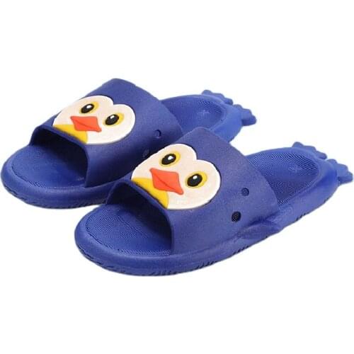 New Penguin Slippers Boy Girl Summer Kids Cartoon Indoor Slippers Non-Slip Beach Sandals Toddler Home Shoes Baby Flip Flop