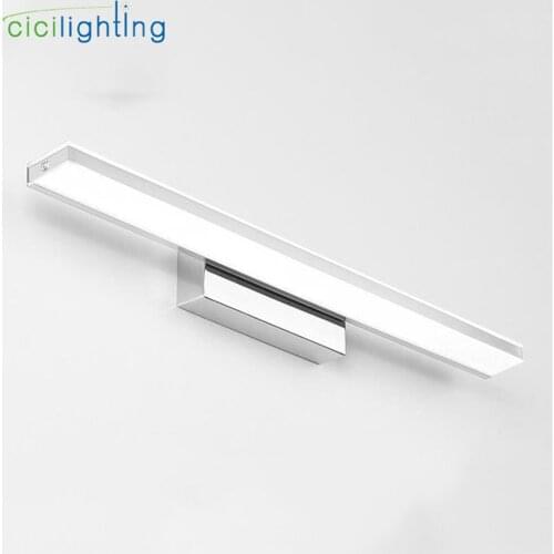 LED Sconce Bathroom Lighting Mirrors Light L42/52/62/72/92cm Stainless Steel modern Led Wall Light Waterproof Washroom Lights