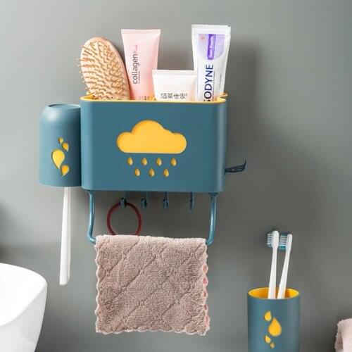 Creativity Water Drop Cup & Tumbler Holders Bathroom Punch-free Bathroom Hardware High Quality Home Storage Rack Towel E11755