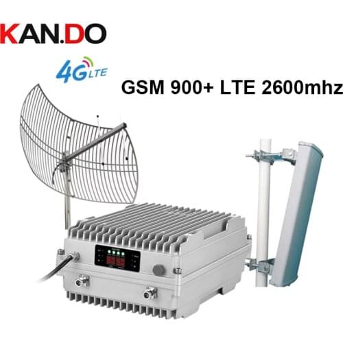 LTE 4g 500meters cover signal repeater set for mountain area farm forest use signal booster 4G 2600mhz repeater 5w big power