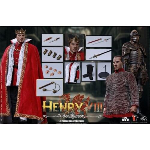 IN STOCK SE047 1/6 Scale Collectible Henry VIII Alloy Diecast Series Tudor Version Model