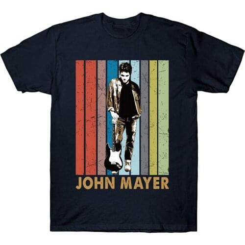 Vintage John Tees Mayer Guitar Love Music Gift TShirt Cool Graphic T Shirts Funny Cute Tees Tshirt Black