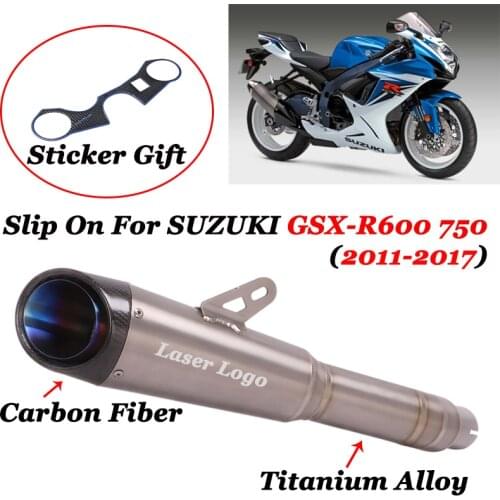 Titanium Alloy Slip On For SUZUKI GSXR-600 750 GSXR600 GSXR750 L1 L2 Motorcycle Exhaust Muffler Middle Link Connect Escape Moto