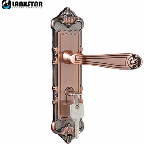 High Quality Top Zinc Alloy Handle Lock Mute Lockset Copper Lockcore Fashion Decoration Hardware Bearing Room Door Locks