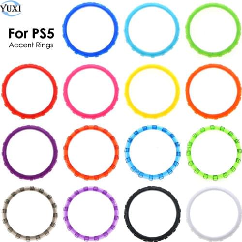 YuXi 2pcs Replacement Accent Rings For DualSense 5 PS5 Controller Game Accessories