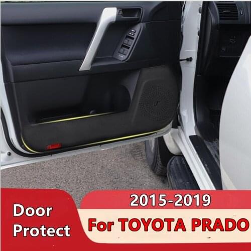 4pcs Car Door Protectors Cover Anti Kicking Mat Pad For Toyota Prado FJ150 2015-2019 Interior Accessories