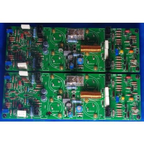 Fever gold tube MJ15024 MJ15025 + BUV21 transistor + UPC1237 speaker protection 2.0-channel 80W 8R power amplifier board