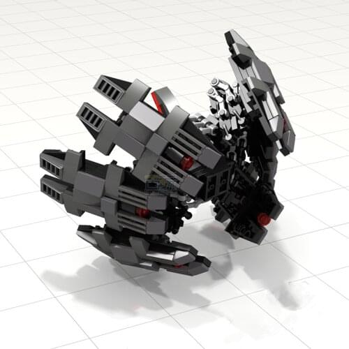 1Set MOC Mecha Model Assembly Mecha Bricks Toy DIY Building Block Stem Toy