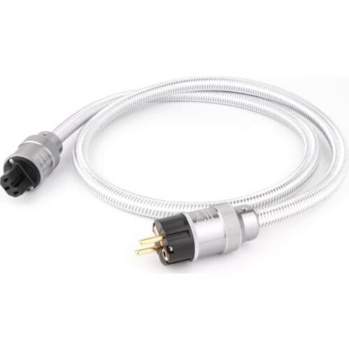 1 piece High Quality Pure Copper Power Plug cord HIFIaudio Schuko AC power cable HIFI Power Cable hi-end power line