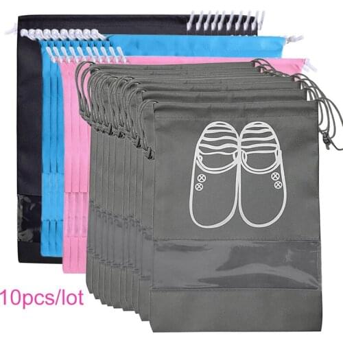 10 Pcs Shoes Storage Bag Closet Organizer Non-woven Travel Portable Bag Waterproof Pocket Clothing Classified Smell Proof Bags
