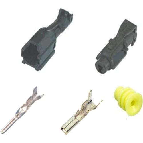 100 sets kit MG640280-5 MG610278-5 black SWP Style Waterproof male female adapter automotive plug KET 1 pin connector