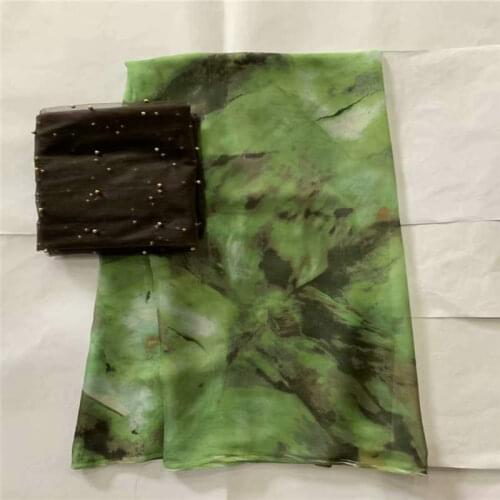 2019 High Quality African Silk Chiffon Printed Fabric For Ladies To Wear Soft And Comfortable Printed Silk Fabric!LXF6725