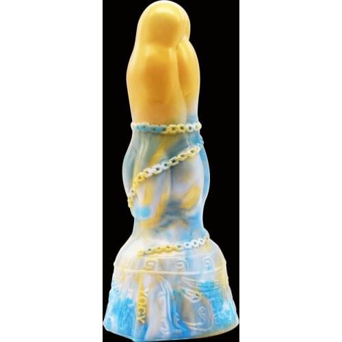 2021 New Ancient Mythical Beast Bright Bird Colorful Animal Dildo Textured With Ribs And Bumps Sucker Silicone Sex Toy For Women
