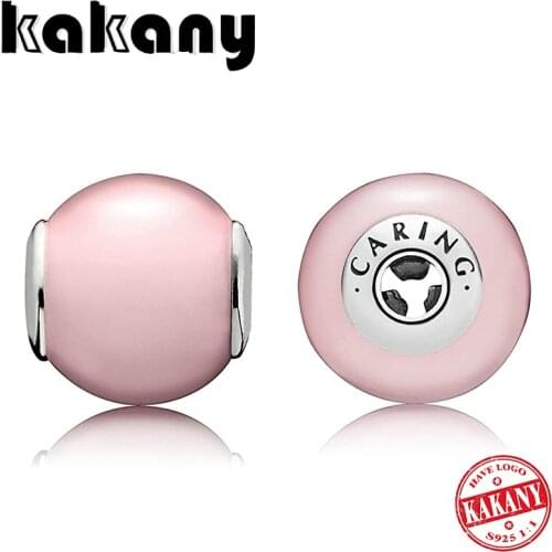 2021 New High Quality 100% 925 Silver Pink Essence Love Charm, Suitable For Girls Diy Original Bracelet Making Jewelry