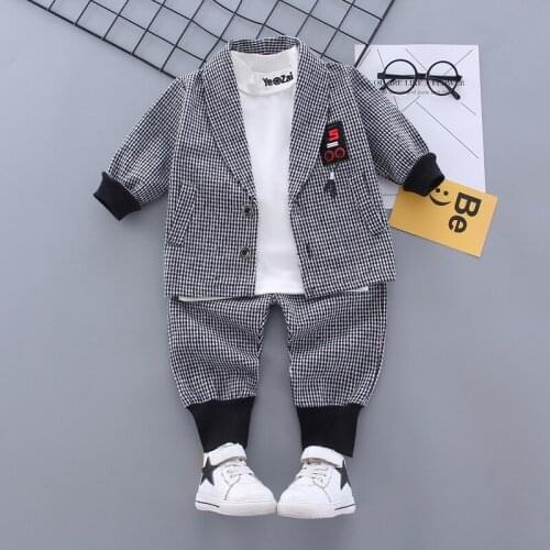 Childrens clothing Flower Boys Formal Wedding Suit Kids Jacket +Pants+High Collar Shirt 3Pcs Tuxedo Kids Party Host Costume