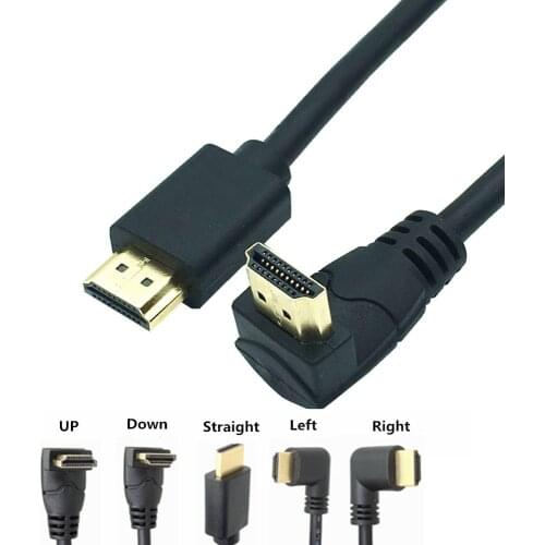 4K*2K 60HZ Up & Down & Left & Right Angled 90 degree Male 2.0 A Male to HDMI-compatible v2.0 HD extension Cable 2.0v angle cab