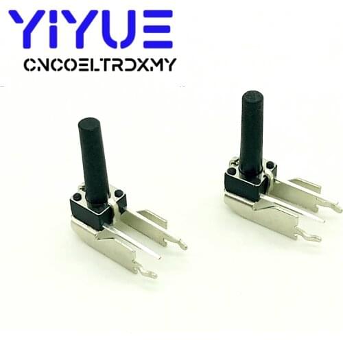 500PCS 6*6*13.5mm Horizontal Type With Bracket Push Button Switch Touch Tact Switch With Bracke 2Pins Black