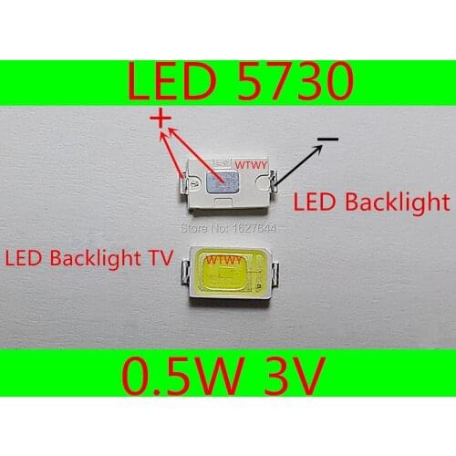 500pcs SHINEON LED 5730 LED Backlight TV High Power 0.5W 3V LED Backlight Cool white For LED LCD TV Backlight Application