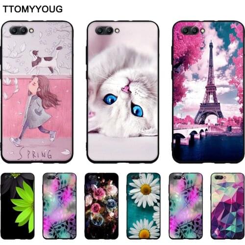 Print TPU Phone Case For Huawei Honor View 10 V10 Soft Silicone Cover For Huawei Honor V10 Back Painted Cartoon Cute Shells Bags