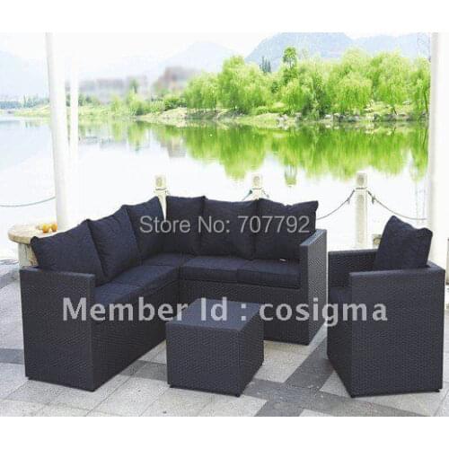 Elegant rattan garden sofa set