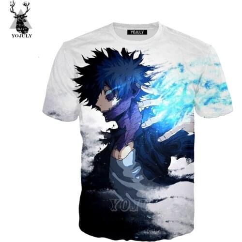 3D Printed t-shirt Anime Boku No My Hero Academia Dabi Scar Tee shirt men clothing harajuku graphic T-shirts Mens Womens tshirt