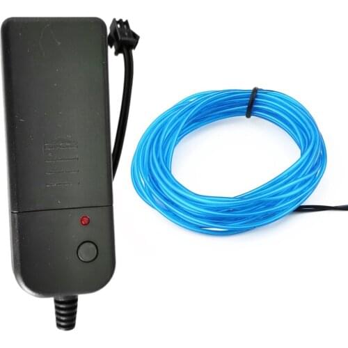 Flexible EL Wire Tube Rope Battery Powered Flexible Neon Light Car Party Wedding Decor With Controller LED Light DropShipping