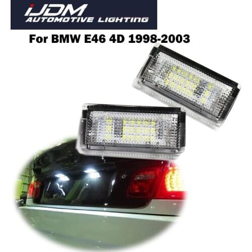 IJDM Led License Plate Light Led Canbus Auto Tail Light White 6000K LED Bulbs For BMW 3er E46 4D 1998-2003 Car Accessories 12V