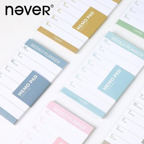 Never Color Book Plan pocket weekly Planner Stickers Planner Stationery Memo Pad Notes Office Accessories Memo Sheets Memopad