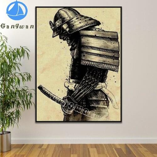 Japanese Samurai diamond embroidery man,5d full diamond painting mosaic picture of rhinestones cross-stitch home decoration