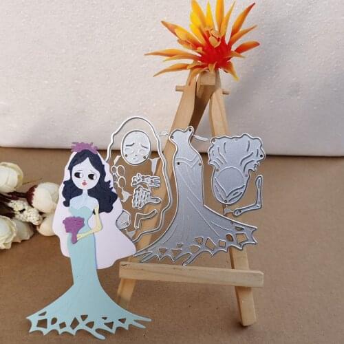 Beautiful bride Wedding Dress Metal Cutting Dies for DIY Scrapbooking Album Paper Cards Decorative Crafts Embossing Die Cuts