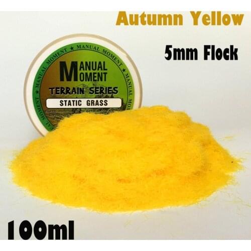 Miniature Scene Model Materia Autumn Yellow Turf Flock Lawn Nylon Grass Powder STATIC GRASS 5MM Modeling Hobby Craft Accessory