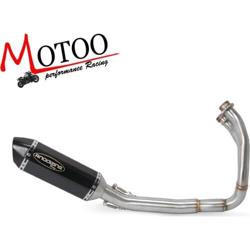 Motorcycle Full Exhaust System Slip On Header Pipe Front Pipe For Kawasaki ER6N ER6F NINJA 650 R 2012-2016