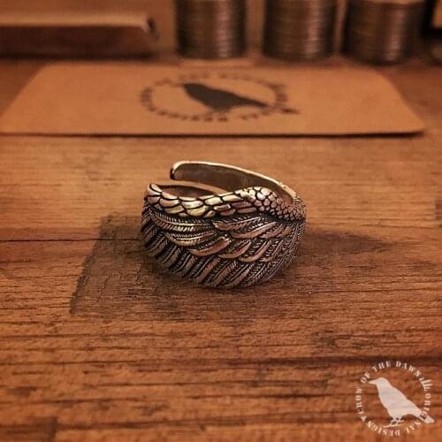 New original Japanese and Korean Bohemian wings without inlaid pattern exaggeration exquisite craft women silver jewelry