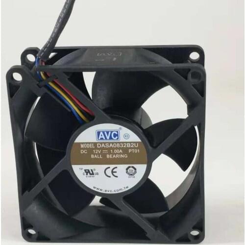 New AVC DASA0832B2U 8032 12V 1.0A 8 cm four-wire PWM high air volume cooling fan