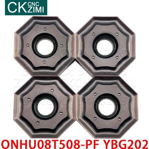 ONHU08T508-PF YBG202 ONHU 08T508 PF YBG202 carbide inserts milling inserts tools CNC Indexable tools heavy cutting Lathe Tools