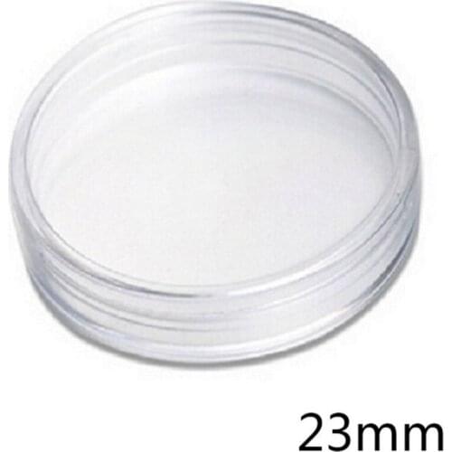 10pcs/set 23mmtransparent Round Boxed Lighthouse Coin Holder Plastic Capsules Coin Box Display Cases