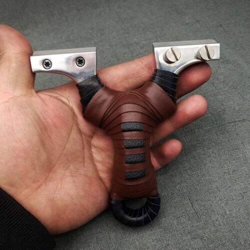 Outdoor Combat New Stainless Steel Flat Skin Slingshot Wire Cutting Outdoor Straight Hunting Precision Launch Slingshot