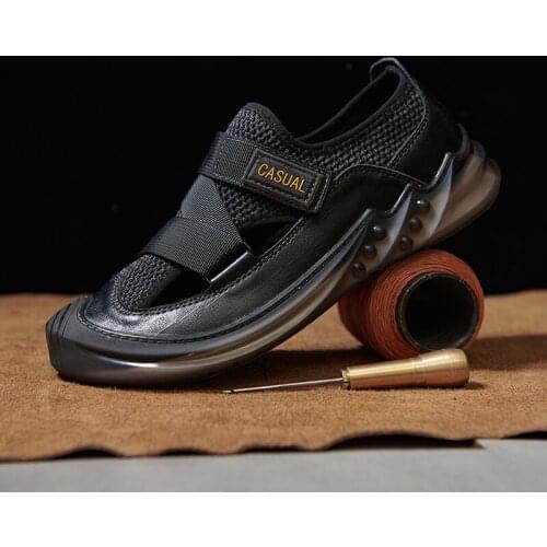 Mens Sandals Comfortable Casual Shoes Summer Breathable Beach Shoes Non-slip Outdoor Slippers Sports Sandals Travel Shoes