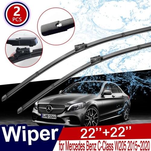 Car Wiper Blades for Mercedes Benz C-Class W205 Front Windscreen Windshield Wipers C-Klasse C180 C200 C220 C250 C300 Car Goods