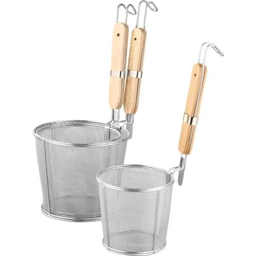 Stainless steel kitchen tool strainer mesh screen scoop powder spicy hot filter screen colander