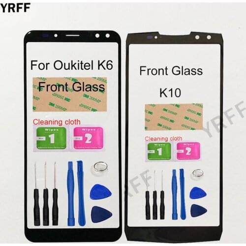6.0'' Mobile Front Panel Glass For Oukitel K6 K10 Front Glass Outer Glass Cover Panel Replacement