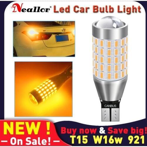 Super Bright New T15 W16W WY16W LED Car Tail Brake Bulbs Turn Signals Canbus Auto Bcakup Reverse Lamp Light 921 912 6000K Mazda