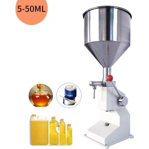 Vertical 5~50ml 10L Manual Quantitative Small Food Filling Machine For Cosmetic Shampoo