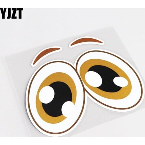 YJZT 12CM*10CM Cute Eye Motorcycle Car-styling Car Sticker Decal PVC 13-0461
