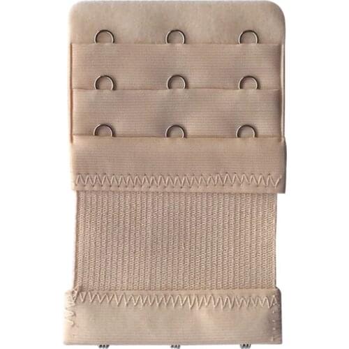 Womens 3 Hooks 3 Rows Bra Extender Soft Strap Extension Belt Lengthened Buckle