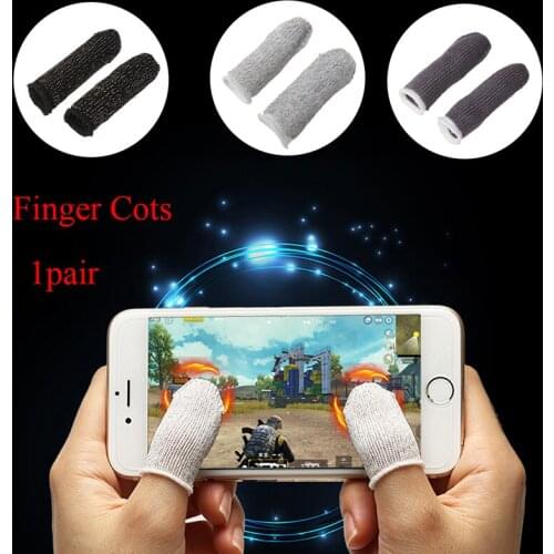 1 Pair Mobile Finger Stall Sensitive Game Controller Sweatproof Breathable Finger Cots Accessories For Iphone Android SmartPhone
