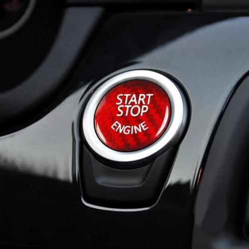 1 Piece Of 100% Carbon Fiber Car Engine Start-Stop Switch Button Sticker For BMW F/G Series